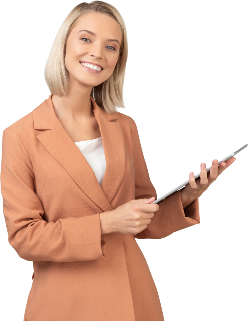 Businesswoman Holding a Tablet